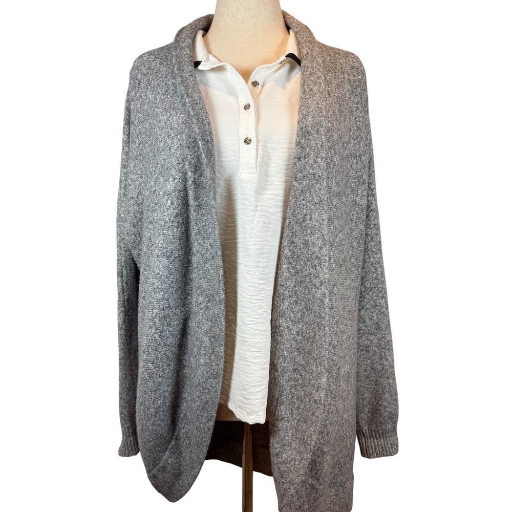 Maurices Long Gray Cozy Cardigan Sweater Normcore, Grampcore, Cabincore size XL
